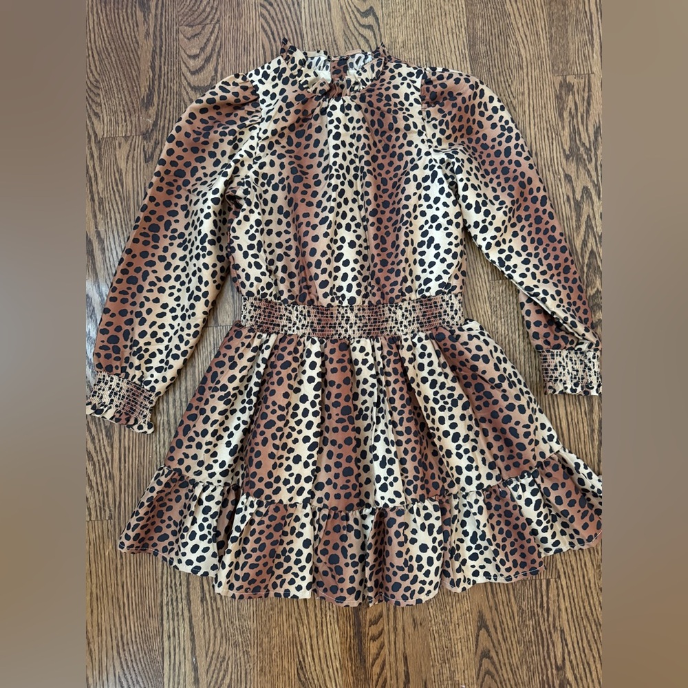 Janie and Jack Animal Leopard Print Dress Size 8